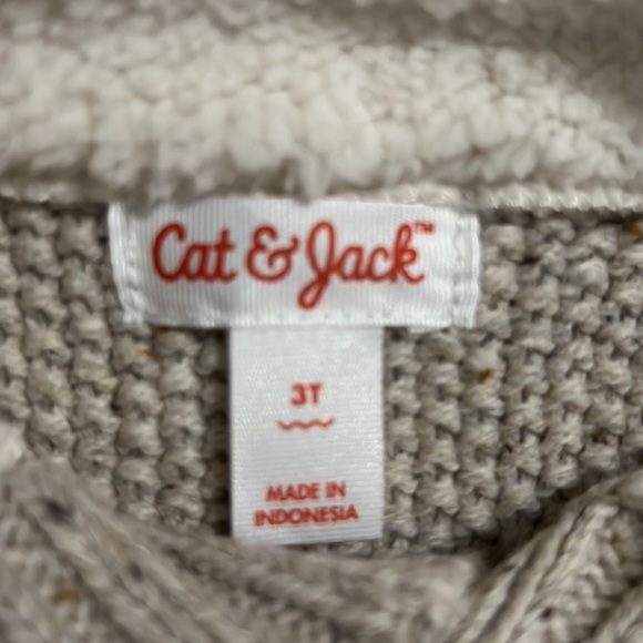 NWT Cat & Jack 3T Boys Oatmeal Heather Sweater. - Picture 2 of 10